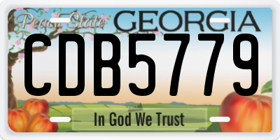 GA license plate CDB5779