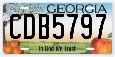 GA license plate CDB5797