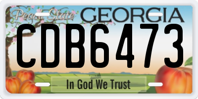 GA license plate CDB6473