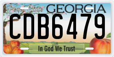 GA license plate CDB6479