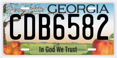 GA license plate CDB6582