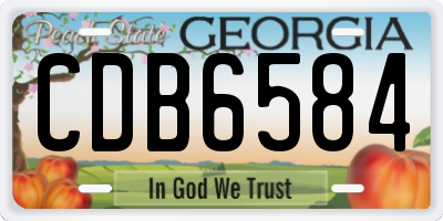 GA license plate CDB6584