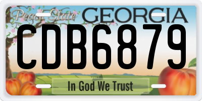 GA license plate CDB6879