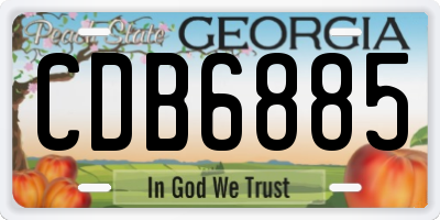 GA license plate CDB6885