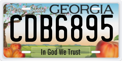 GA license plate CDB6895