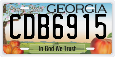 GA license plate CDB6915