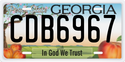 GA license plate CDB6967