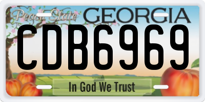 GA license plate CDB6969