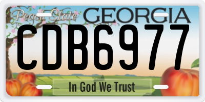 GA license plate CDB6977