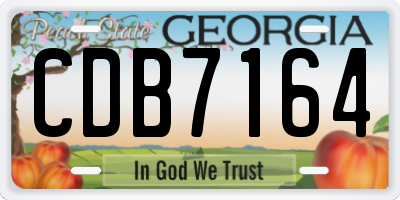 GA license plate CDB7164