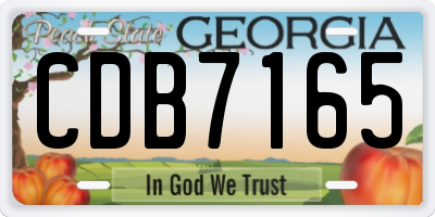 GA license plate CDB7165