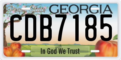 GA license plate CDB7185