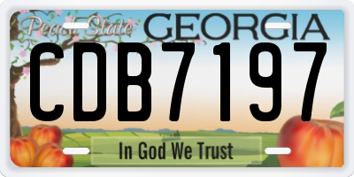 GA license plate CDB7197