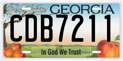 GA license plate CDB7211