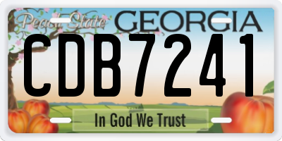 GA license plate CDB7241