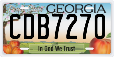 GA license plate CDB7270