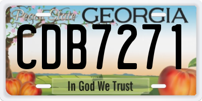 GA license plate CDB7271