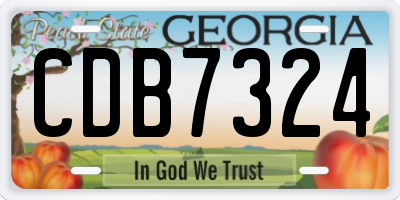 GA license plate CDB7324