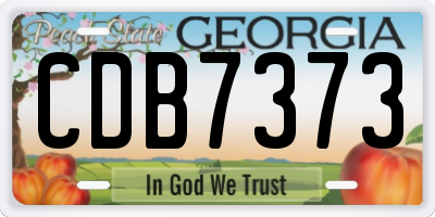 GA license plate CDB7373