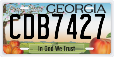 GA license plate CDB7427