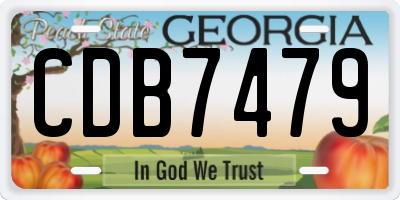 GA license plate CDB7479