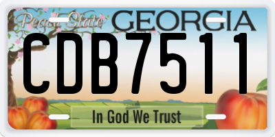 GA license plate CDB7511