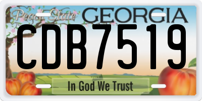 GA license plate CDB7519