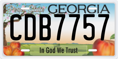 GA license plate CDB7757