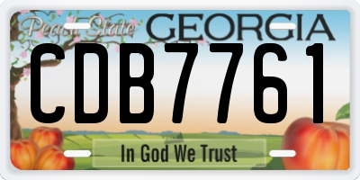 GA license plate CDB7761