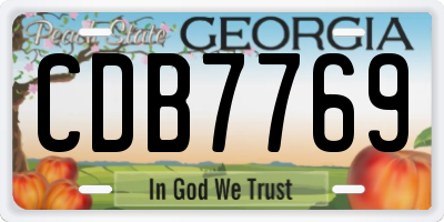 GA license plate CDB7769