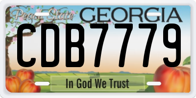 GA license plate CDB7779