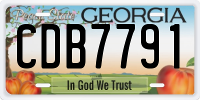 GA license plate CDB7791