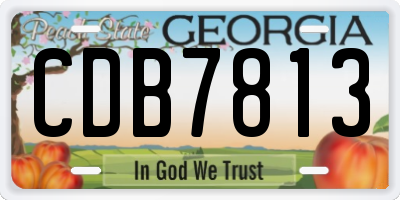 GA license plate CDB7813
