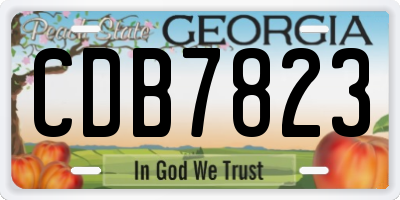 GA license plate CDB7823