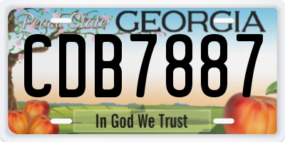 GA license plate CDB7887