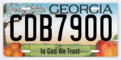 GA license plate CDB7900