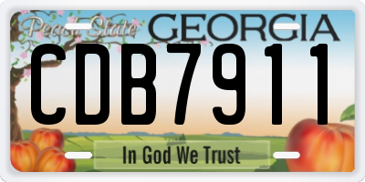 GA license plate CDB7911