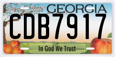 GA license plate CDB7917