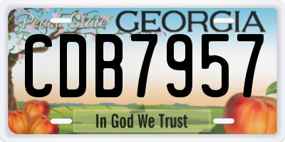 GA license plate CDB7957