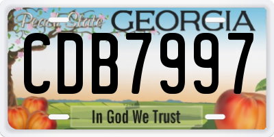 GA license plate CDB7997