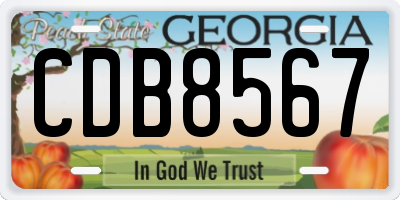 GA license plate CDB8567