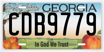 GA license plate CDB9779