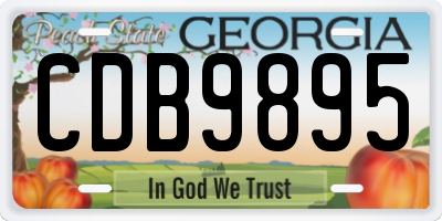 GA license plate CDB9895