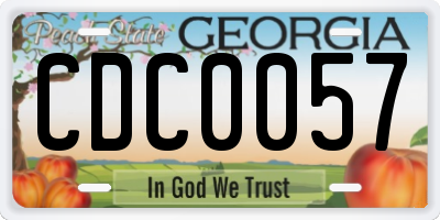GA license plate CDC0057