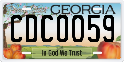 GA license plate CDC0059