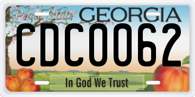 GA license plate CDC0062