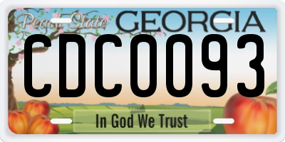 GA license plate CDC0093