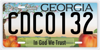 GA license plate CDC0132