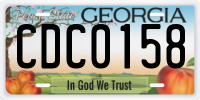 GA license plate CDC0158