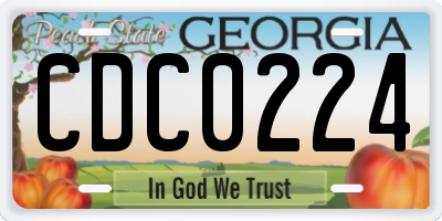 GA license plate CDC0224